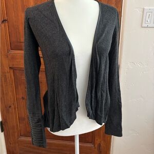 Express Cardigan with leather trim